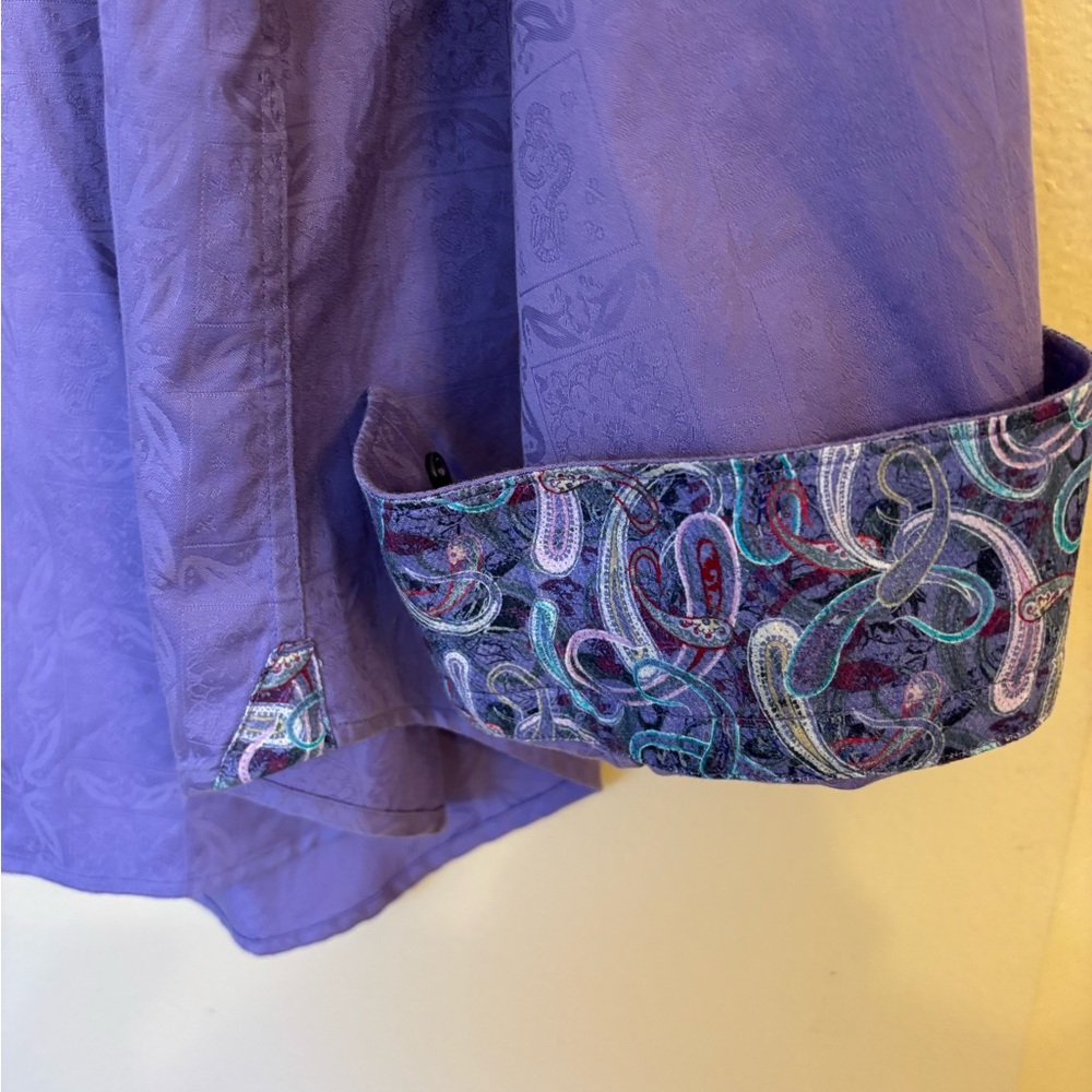 Robert Graham Lavender Button Down Shirt - Picture 2 of 11
